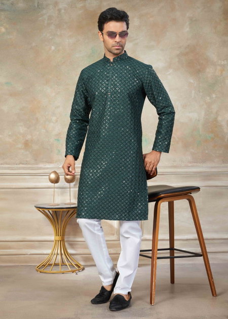 Outluk Vol 139 Mens Digital Printed Silk Kurta Pajama Wholesale Maunfacturers